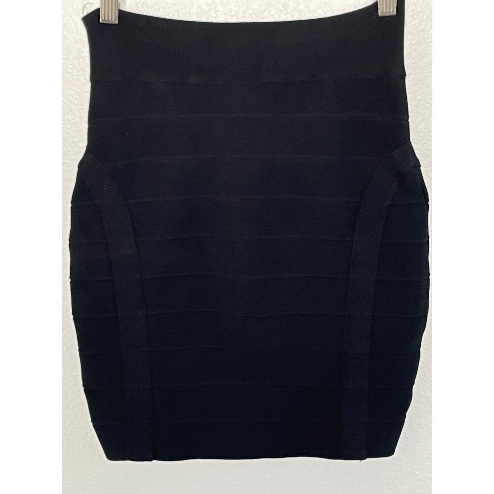 HERVE LEGER Black Original Bandage Mini Skirt Luxury Bodycon Small - Picture 7 of 7